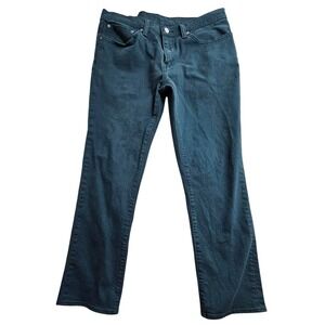 Levis 511 Slim Fit Jeans Mens 34x30 Dark Teal Green Denim Pants 511-1403